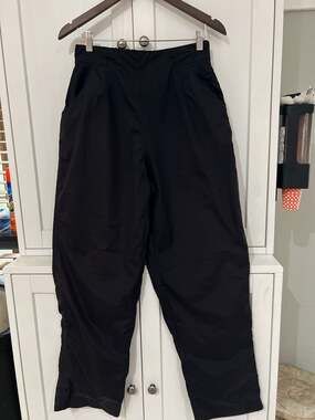 Vintage Haley Elements Black High Waisted Nylon Parachute Ski Pants Size Medium